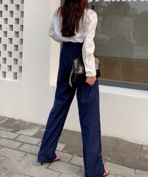 Diosfront（ディオスフロント）の「テープベルトカラータックスラックス（スラックス・レディース・ブラック/モカ/ベージュ/ネイビー・S/M/L/XL）」の13枚目の写真