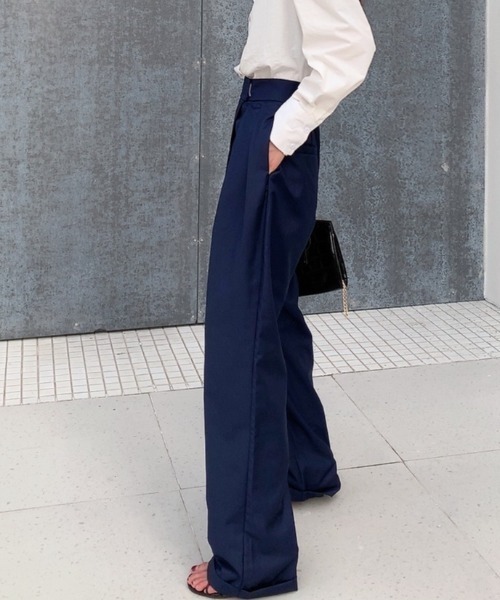 Diosfront（ディオスフロント）の「テープベルトカラータックスラックス（スラックス・レディース・ブラック/モカ/ベージュ/ネイビー・S/M/L/XL）」の12枚目の写真