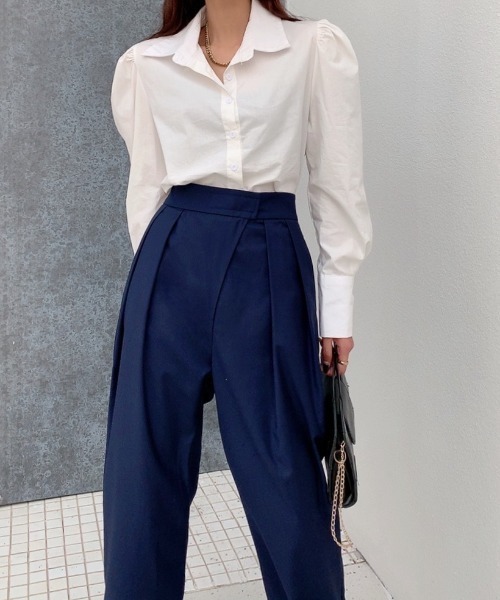 Diosfront（ディオスフロント）の「テープベルトカラータックスラックス（スラックス・レディース・ブラック/モカ/ベージュ/ネイビー・S/M/L/XL）」の10枚目の写真