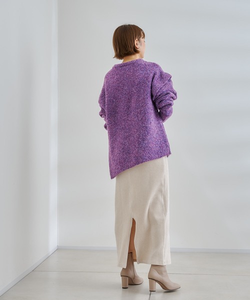 DouDou（ドゥドゥ）の「【新色追加】コーデュロイジャージースカート（スカート・レディース・グリーン/チャコールグレー/オフホワイト/ライトグレー/ブラック/モカ/グレー・FREE）」の15枚目の写真