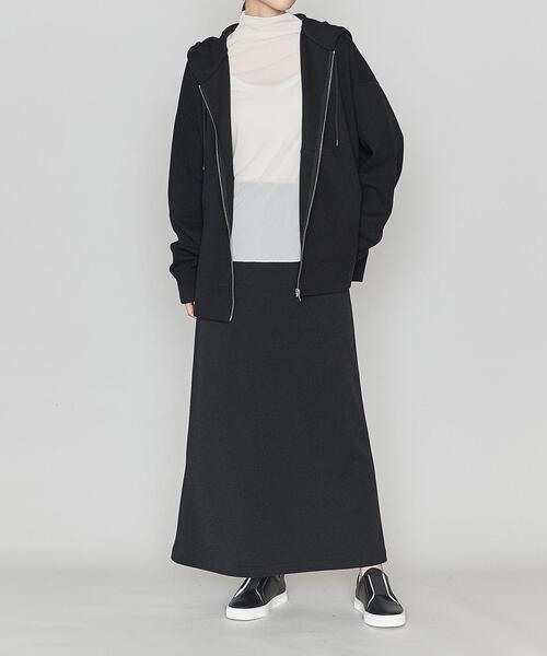 ASTRAET(アストラット)の「<ASTRAET(アストラット)>ブークレー ウエストゴム マキシスカート(スカート・レディース・ブラック/ダークグレー・FREE)」の6枚目の写真