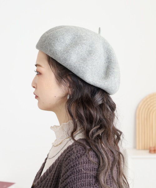 Sense of Grace(センスオブグレース)の「TINO BERET ウール バスクベレー帽 チョボ付き(ハンチング/ベレー帽・レディース・オリーブ/ワイン/オレンジ/キャメル/アッシュ/ベージュ/ネイビー/ブラウン/グレー/ブラック・FREE)」の18枚目の写真