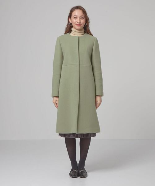 THE STATION STORE(ザ ステーション ストア)の「<closet story(クローゼットストーリー)>ノーカラー コート(ノーカラーコート・レディース・ブラック/ライム/ライトピンク/ピンク・S/M)」の18枚目の写真