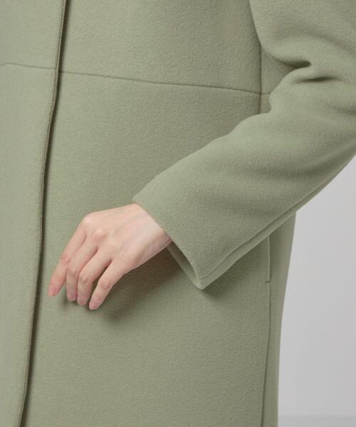 THE STATION STORE(ザ ステーション ストア)の「<closet story(クローゼットストーリー)>ノーカラー コート(ノーカラーコート・レディース・ブラック/ライトピンク/ライム/ピンク・S/M)」の9枚目の写真