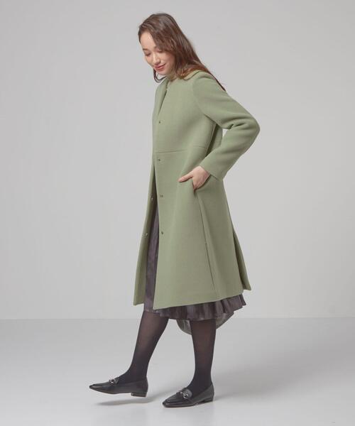 THE STATION STORE(ザ ステーション ストア)の「<closet story(クローゼットストーリー)>ノーカラー コート(ノーカラーコート・レディース・ブラック/ライトピンク/ライム/ピンク・S/M)」の13枚目の写真