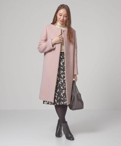 THE STATION STORE(ザ ステーション ストア)の「<closet story(クローゼットストーリー)>ノーカラー コート(ノーカラーコート・レディース・ブラック/ライム/ライトピンク/ピンク・S/M)」の9枚目の写真