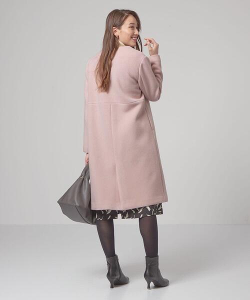THE STATION STORE(ザ ステーション ストア)の「<closet story(クローゼットストーリー)>ノーカラー コート(ノーカラーコート・レディース・ブラック/ライム/ライトピンク/ピンク・S/M)」の20枚目の写真