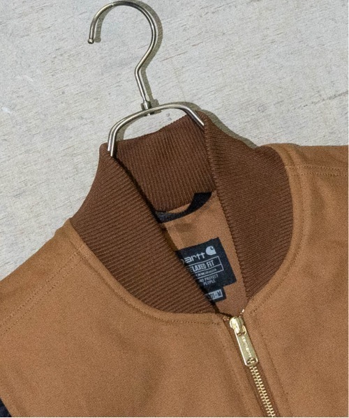 カーハート Carhartt ロゴパッチ ダックベスト メンズM　ダークブラウン Carhartt CARHARTT カーハート ダック ベスト Firm Duck