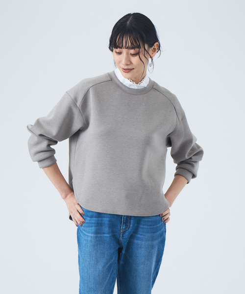 Abahouse Devinette(ドゥヴィネット)の「【BRAHMIN】襟付きダンボールニットプルオーバー(ニット/セーター・レディース・モカ/ネイビー・フリー)」の11枚目の写真