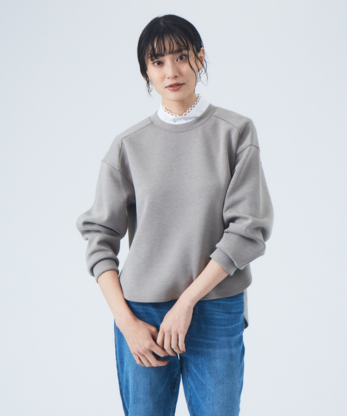 Abahouse Devinette(ドゥヴィネット)の「【BRAHMIN】襟付きダンボールニットプルオーバー(ニット/セーター・レディース・モカ/ネイビー・フリー)」の12枚目の写真