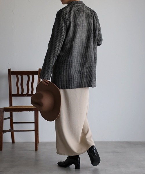 サ*間様 ベルベスト　ガンクラブチェック　テーラードジャケット r.（アールドット）の「ガンクラブチェック Wブレストジャケット