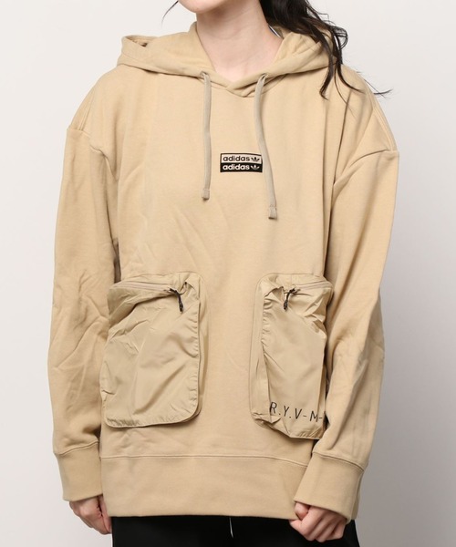 【サイズXS】 originals RYV バックプリント パーカー セール】【adidas/アディダス】ダブルリニアトレフォイル ルーズ