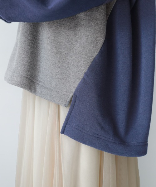 osharewalker（オシャレウォーカー）の「【廃盤】『裏起毛バイカラーパーカー』（パーカー・レディース・ブラック/ボルドー/杢グレー・FREE）」の12枚目の写真