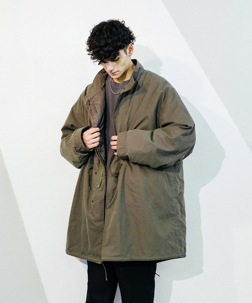 Ressaca（レサーカ）の「【2点セット・3WAY】ビッグシルエット M-65 モッズコート＆中綿キルティングライナーセット（モッズコート・メンズ・オリーブ/カーキ/ブラック・M/L）」の4枚目の写真