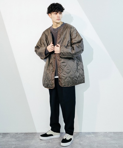 Ressaca（レサーカ）の「【2点セット・3WAY】ビッグシルエット M-65 モッズコート＆中綿キルティングライナーセット（モッズコート・メンズ・オリーブ/カーキ/ブラック・M/L）」の7枚目の写真