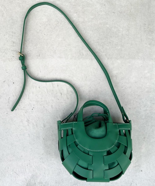 DouDou（ドゥドゥ）の「ハーフムーンメッシュショルダーBAG（ショルダーバッグ・レディース・アイボリー/グリーン/ブラック・FREE）」の22枚目の写真