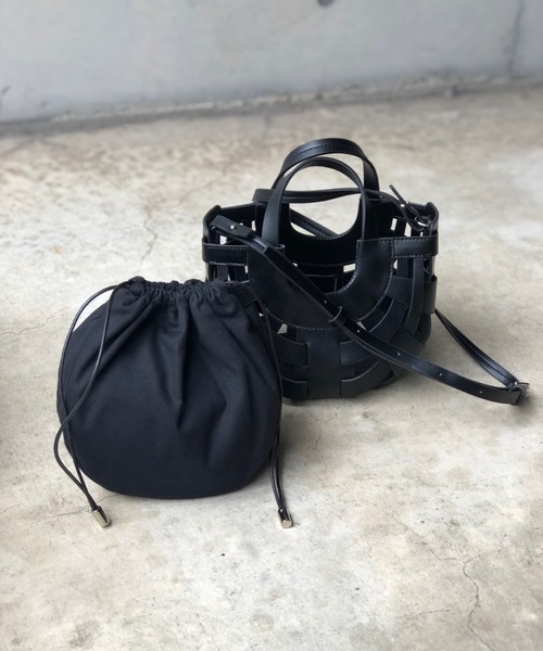 DouDou（ドゥドゥ）の「ハーフムーンメッシュショルダーBAG（ショルダーバッグ・レディース・アイボリー/グリーン/ブラック・FREE）」の19枚目の写真