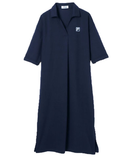 FILA(フィラ)の「<FILA/フィラ>鹿の子ワンピース(ワンピース・レディース・ネイビー/ミント/ブラック/グレー・L/M/LL)」の4枚目の写真