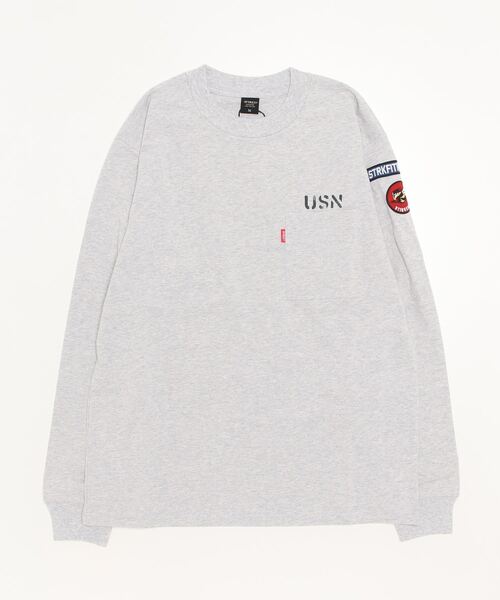 AVIREX（アヴィレックス）の「ネイバル パッチ ロングスリーブ Tシャツ / NAVAL PATCH LONG SLEEVE T-SHIRT / アヴィレックス / AVIREX（Tシャツ/カットソー・メンズ・ホワイト/ネイビー/オレンジ/その他/オリーブ/ネイビー系1/グレー系その他2/その他17・MEDIUM/LARGE/X-LARGE/XX-LARGE/M/XL/2XL/L）」の8枚目の写真