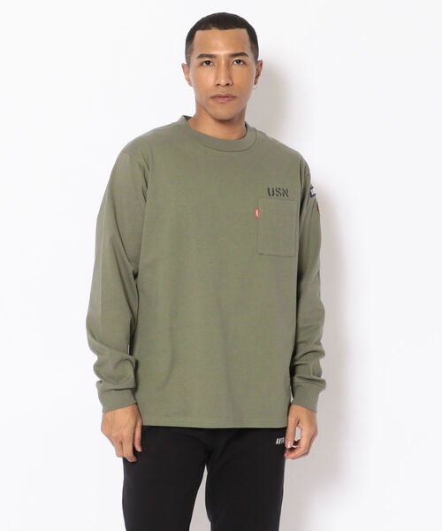AVIREX（アヴィレックス）の「ネイバル パッチ ロングスリーブ Tシャツ / NAVAL PATCH LONG SLEEVE T-SHIRT / アヴィレックス / AVIREX（Tシャツ/カットソー・メンズ・ホワイト/ネイビー/オレンジ/その他/オリーブ/ネイビー系1/グレー系その他2/その他17・MEDIUM/LARGE/X-LARGE/XX-LARGE/M/XL/2XL/L）」の18枚目の写真
