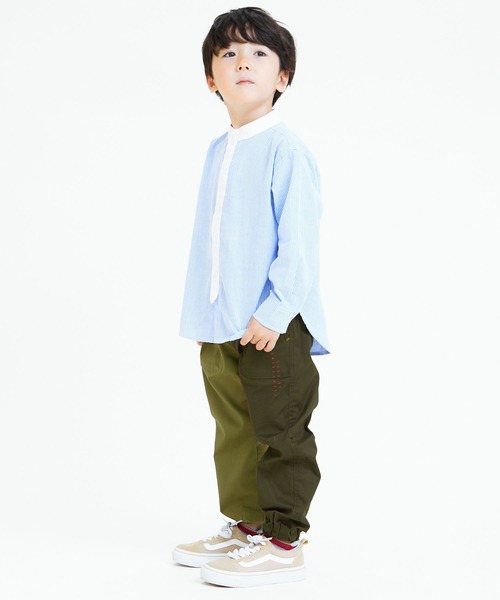 DILASH（ディラッシュ）の「スタンドカラーシャツ（シャツ/ブラウス・キッズ・サックスブルー/オフホワイト/ネイビー・120/90/130/80/140/100/150/110）」の5枚目の写真