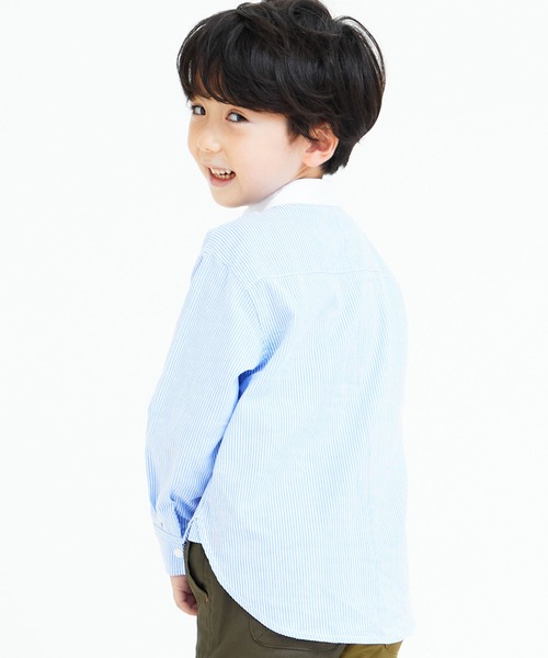 DILASH（ディラッシュ）の「スタンドカラーシャツ（シャツ/ブラウス・キッズ・サックスブルー/オフホワイト/ネイビー・120/90/130/80/140/100/150/110）」の8枚目の写真