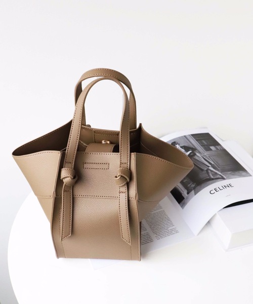 moment+（モーメントプラス）の「フェイクレザー 2WAYノットハンドルショルダーバッグ（ショルダーバッグ・レディース・ブラック/アイボリー/モカ/キャメル/ピンクベージュ・FREE）」の19枚目の写真