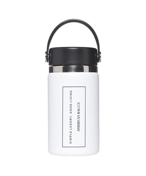 HYDRO FLASK(ハイドロフラスク)の「Hydro Flask 12oz Wide Mouth ロゴプリントボトル(水筒・メンズ・ホワイト/ブラック/グレー/サックスブルー/イエロー/ブルー/その他3・FREE)」の1枚目の写真
