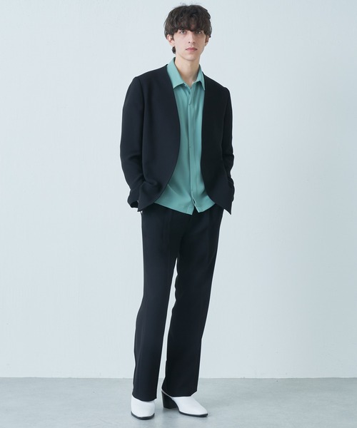 Lui's（ルイス）の「【オリジナルファブリック4×4セットアップシリーズ】 フレアパンツ（スラックス・メンズ・ブラック/グリーン・SMALL/MEDIUM）」の5枚目の写真