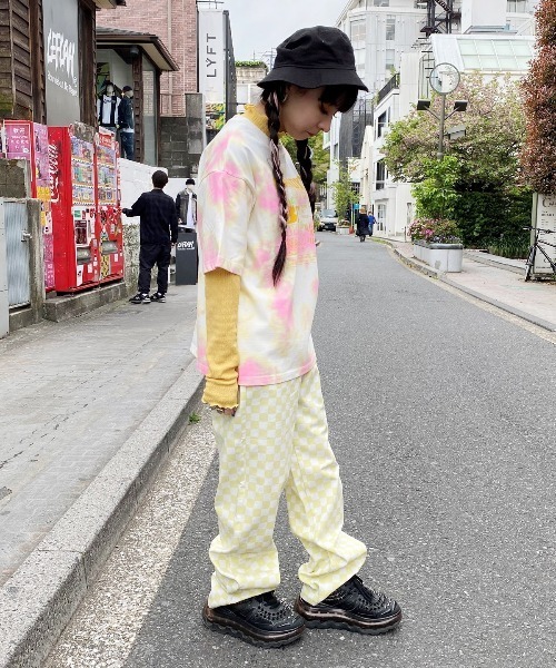 Candy Stripper(キャンディストリッパー)の「CHECKERED EASY パンツ(その他パンツ・レディース・オレンジ/ブラック/ライトグリーン・2)」の17枚目の写真