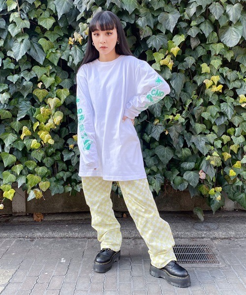 Candy Stripper(キャンディストリッパー)の「CHECKERED EASY パンツ(その他パンツ・レディース・オレンジ/ブラック/ライトグリーン・2)」の4枚目の写真