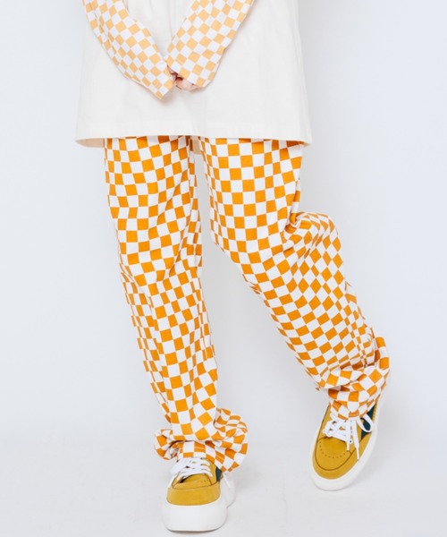 Candy Stripper(キャンディストリッパー)の「CHECKERED EASY パンツ(その他パンツ・レディース・オレンジ/ブラック/ライトグリーン・2)」の11枚目の写真