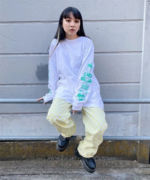 Candy Stripper(キャンディストリッパー)の「CHECKERED EASY パンツ(その他パンツ・レディース・オレンジ/ブラック/ライトグリーン・2)」の20枚目の写真