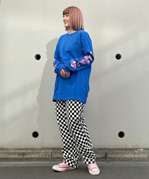 Candy Stripper(キャンディストリッパー)の「CHECKERED EASY パンツ(その他パンツ・レディース・オレンジ/ブラック/ライトグリーン・2)」の14枚目の写真