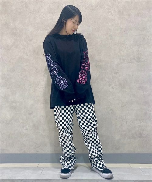 Candy Stripper(キャンディストリッパー)の「CHECKERED EASY パンツ(その他パンツ・レディース・オレンジ/ブラック/ライトグリーン・2)」の15枚目の写真