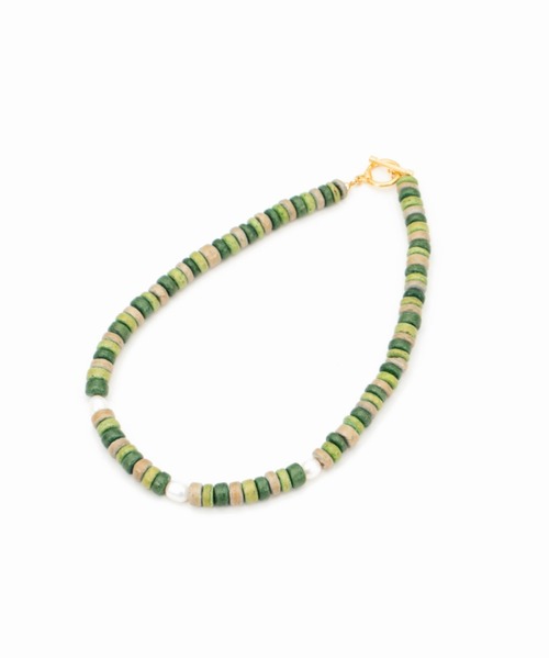 CONTROL FREAK / CTFK（コントロールフリーク）の「CONTROL FREAK(コントロールフリーク)ココビーズネックレス（ネックレス・レディース・グリーン/ブラウン・FREE）」の6枚目の写真