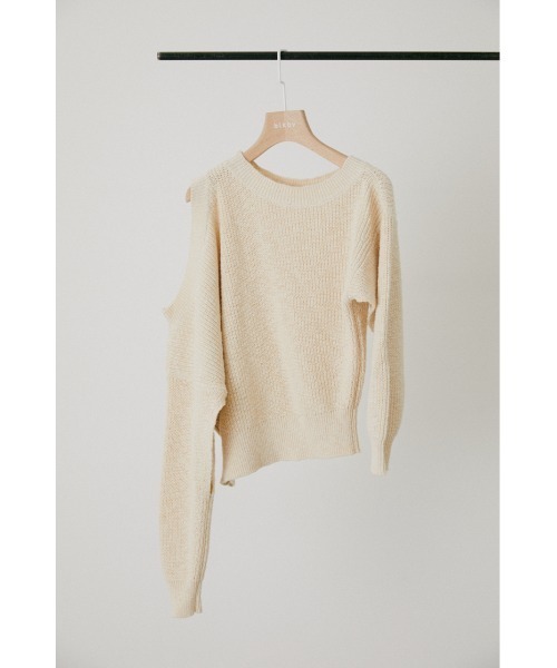 BLACK BY MOUSSY（ブラックバイマウジー）の「asymmetry hole knit