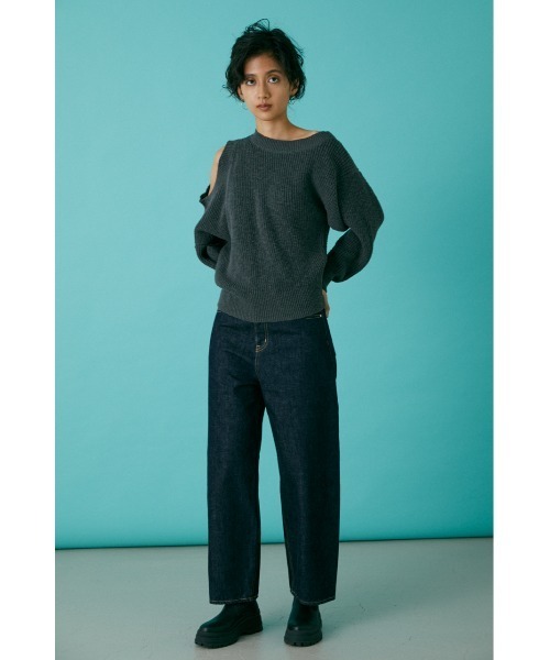 BLACK BY MOUSSY（ブラックバイマウジー）の「asymmetry hole knit