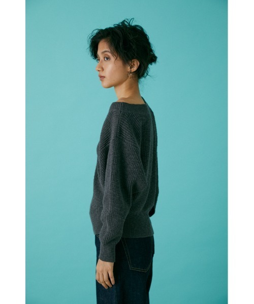 BLACK BY MOUSSY（ブラックバイマウジー）の「asymmetry hole knit