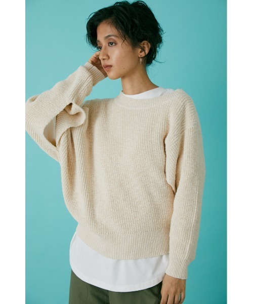 BLACK BY MOUSSY（ブラックバイマウジー）の「asymmetry hole knit