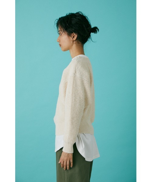 BLACK BY MOUSSY（ブラックバイマウジー）の「asymmetry hole knit