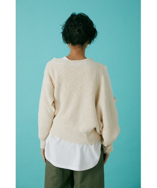 BLACK BY MOUSSY（ブラックバイマウジー）の「asymmetry hole knit