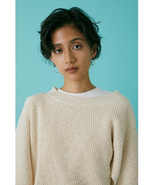 BLACK BY MOUSSY（ブラックバイマウジー）の「asymmetry hole knit