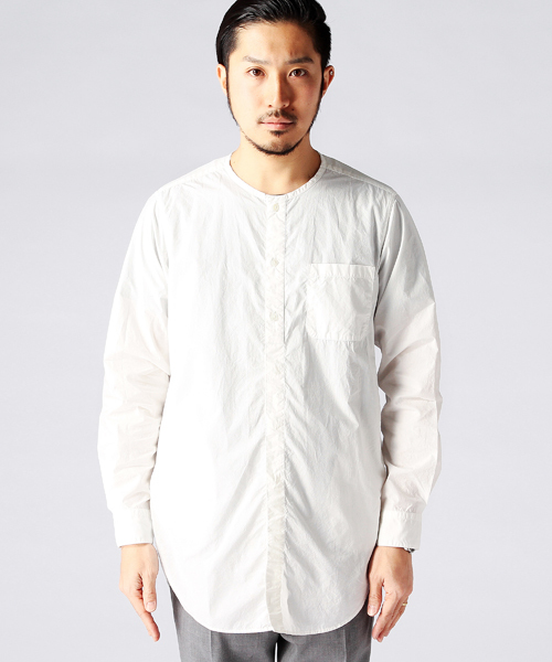 BEAMS（ビームス）の「○BEAMS / S/L タイプライター ロング シャツ（シャツ/ブラウス・メンズ・ホワイト/オリーブドラブ・LARGE/MEDIUM/SMALL）」の3枚目の写真