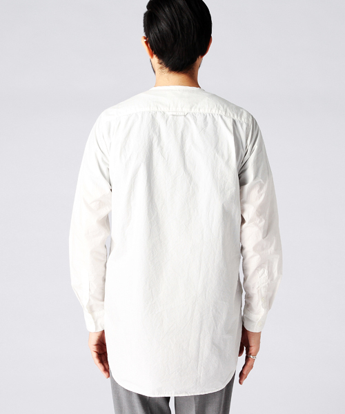 BEAMS（ビームス）の「○BEAMS / S/L タイプライター ロング シャツ（シャツ/ブラウス・メンズ・ホワイト/オリーブドラブ・LARGE/MEDIUM/SMALL）」の4枚目の写真