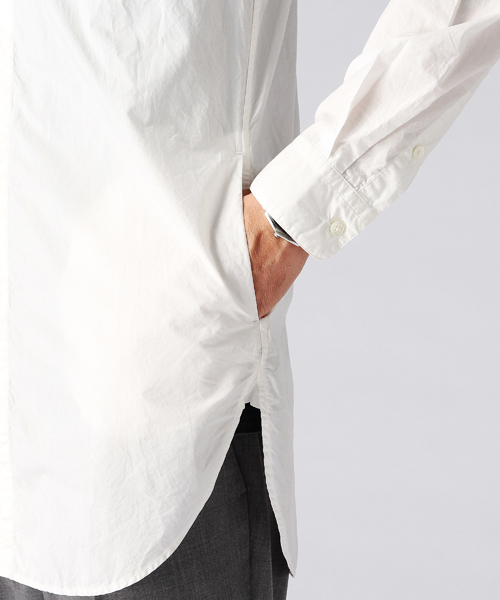 BEAMS（ビームス）の「○BEAMS / S/L タイプライター ロング シャツ（シャツ/ブラウス・メンズ・ホワイト/オリーブドラブ・LARGE/MEDIUM/SMALL）」の7枚目の写真