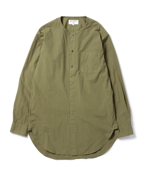 BEAMS（ビームス）の「○BEAMS / S/L タイプライター ロング シャツ（シャツ/ブラウス・メンズ・ホワイト/オリーブドラブ・LARGE/MEDIUM/SMALL）」の16枚目の写真