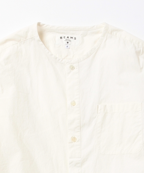 BEAMS（ビームス）の「○BEAMS / S/L タイプライター ロング シャツ（シャツ/ブラウス・メンズ・ホワイト/オリーブドラブ・LARGE/MEDIUM/SMALL）」の17枚目の写真
