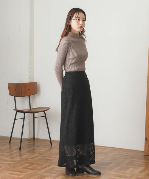 SENSE OF PLACE by URBAN RESEARCH（センスオブプレイスバイアーバンリサーチ）の「コットンレースナロースカート（スカート・レディース・ブラック/アイボリー・ONE）」の19枚目の写真