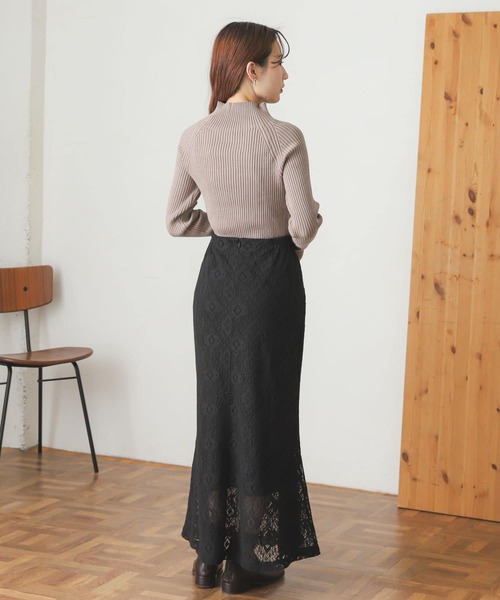 SENSE OF PLACE by URBAN RESEARCH（センスオブプレイスバイアーバンリサーチ）の「コットンレースナロースカート（スカート・レディース・ブラック/アイボリー・ONE）」の22枚目の写真